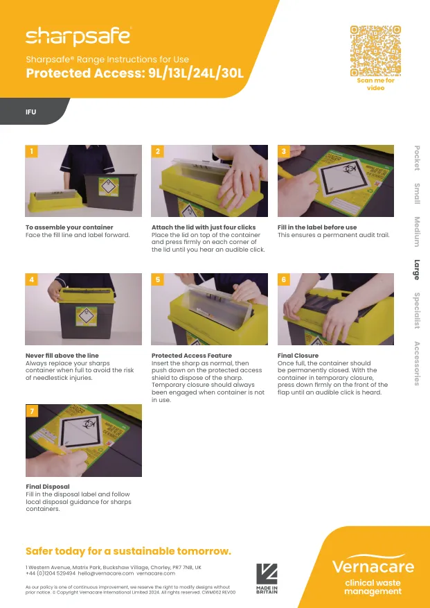 Sharpsafe® IFU Poster - Protected Access Image
