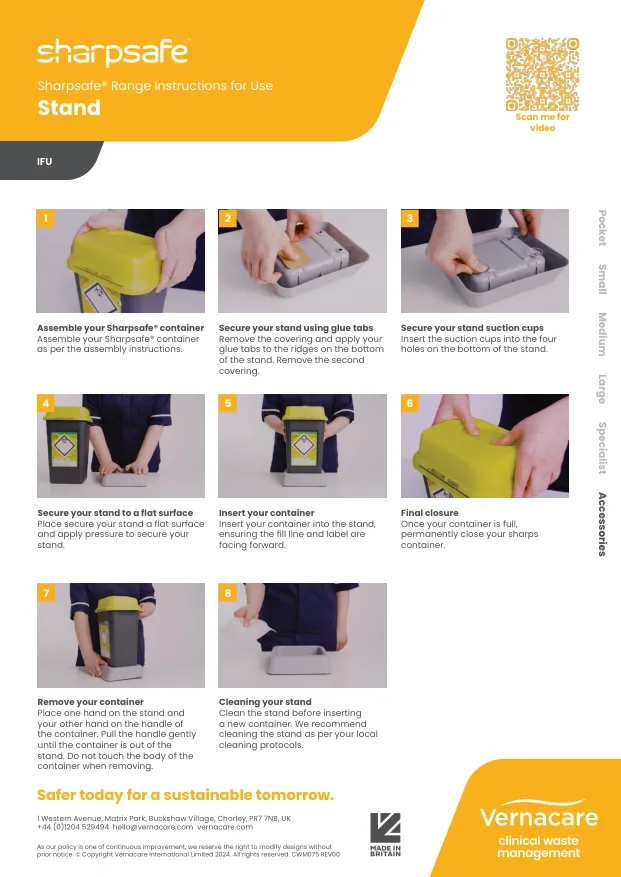 Sharpsafe® IFU Poster - Stand Image