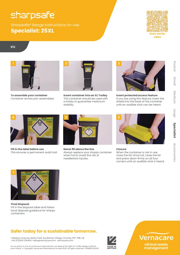 Sharpsafe® IFU Poster - 25XL Image